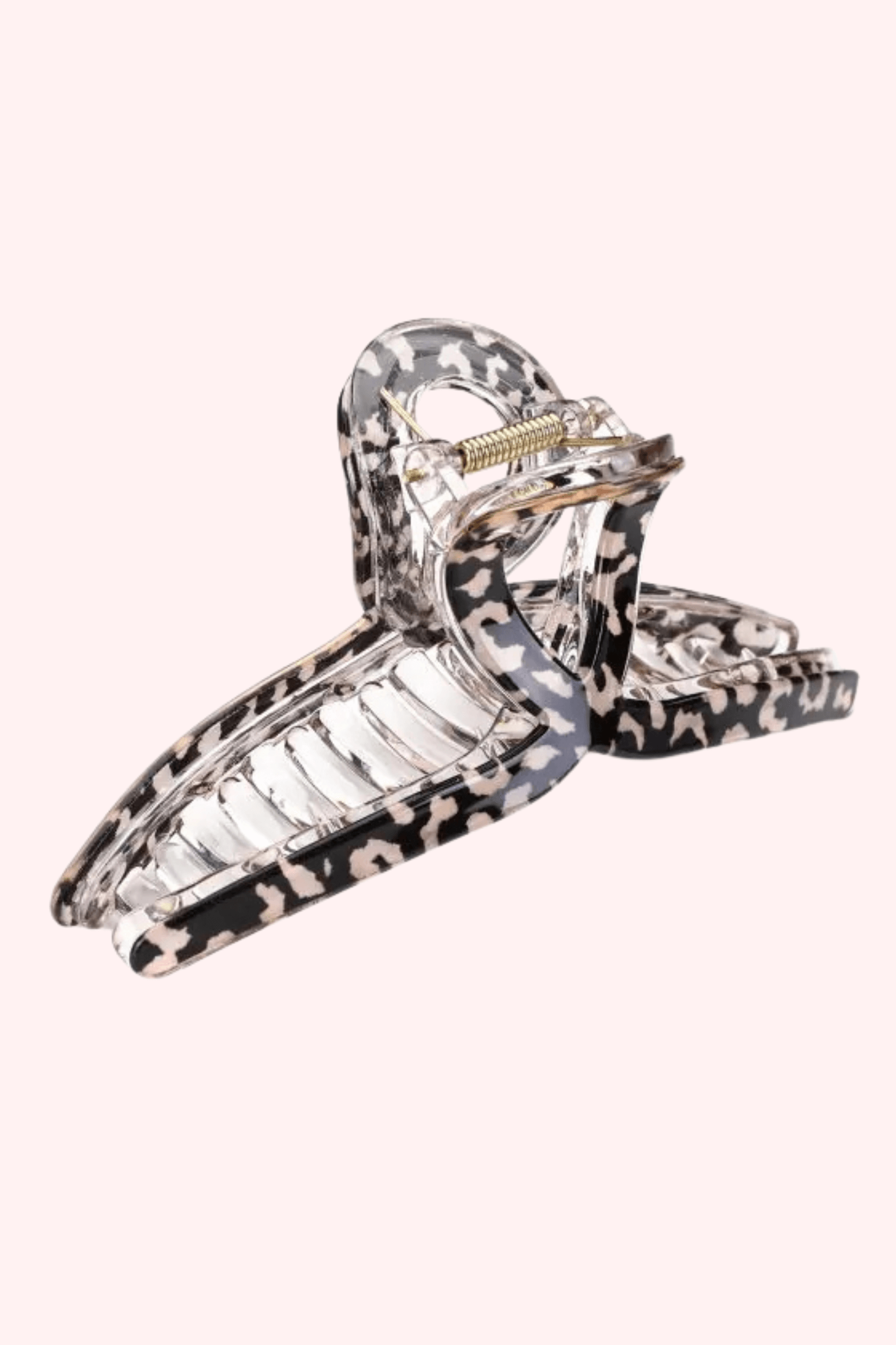 Leopard Hairclip - nero