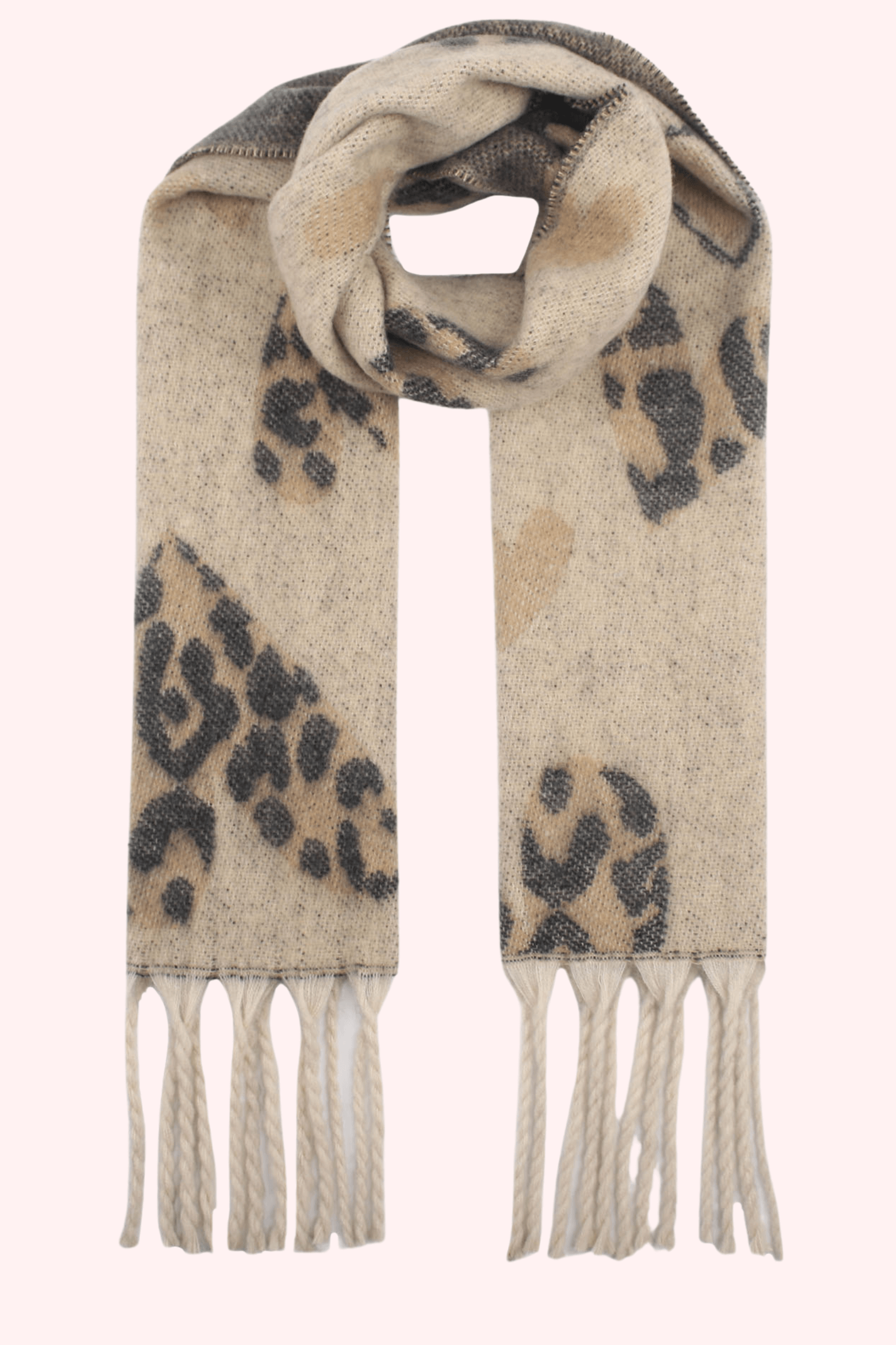 Leopard lover sjaal - Beige