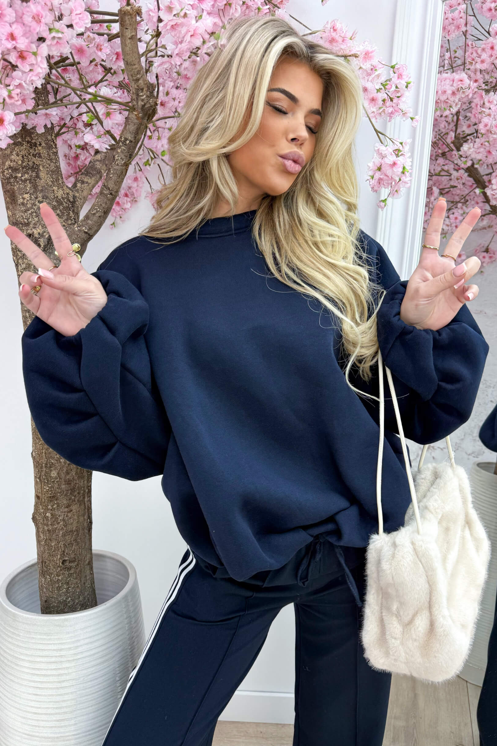 Keep it cool oversized sweater - Navy