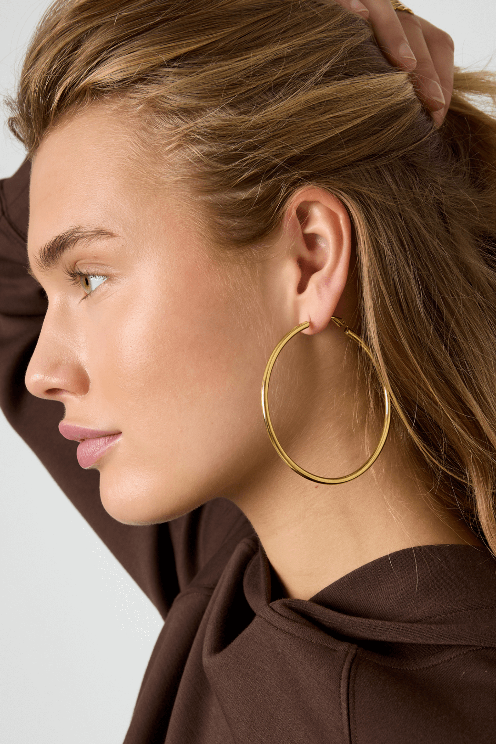 Perfect hoops oorbel - Goud