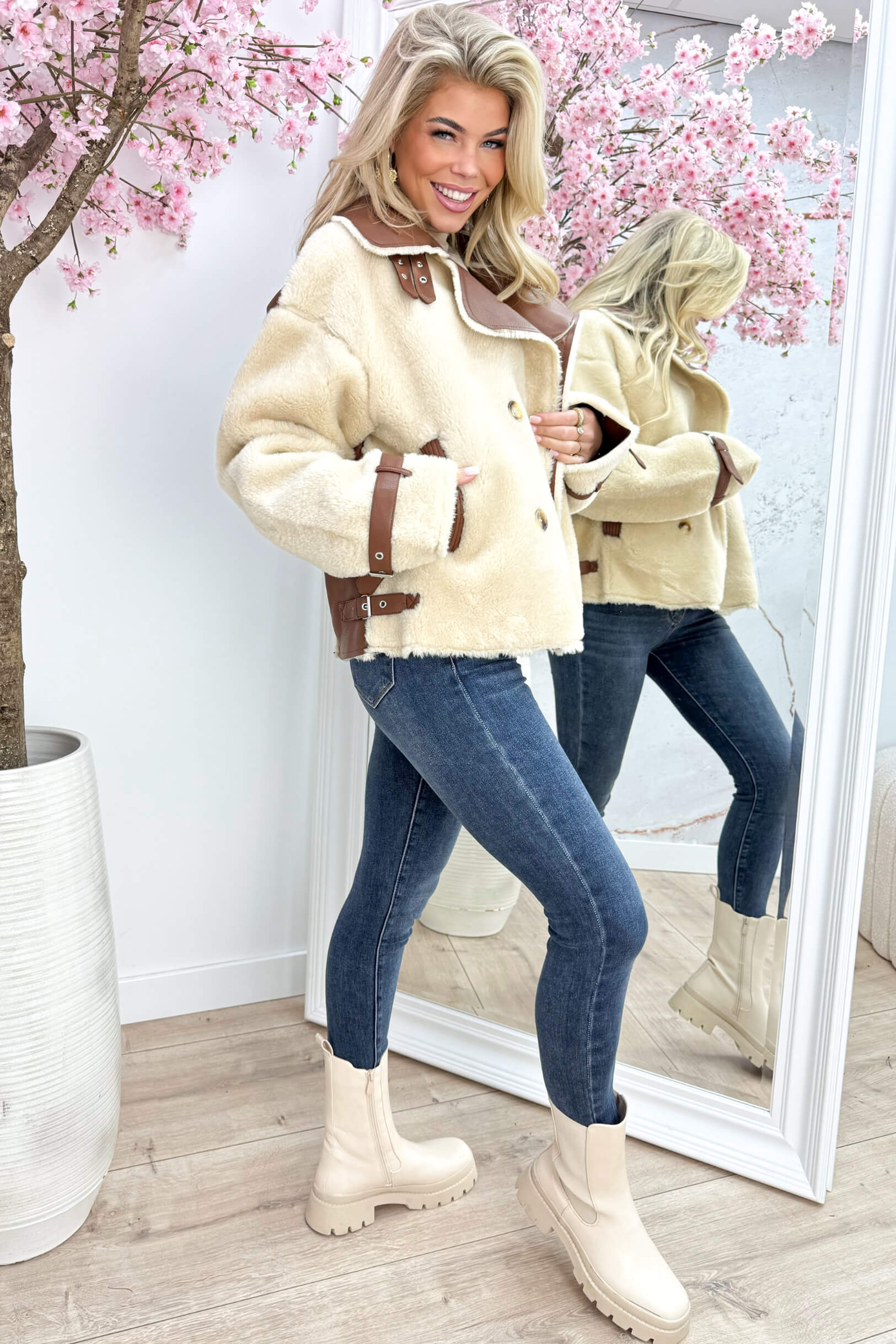 Soft lammy coat - Beige
