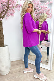Blazer fendu populaire - Berry Purple