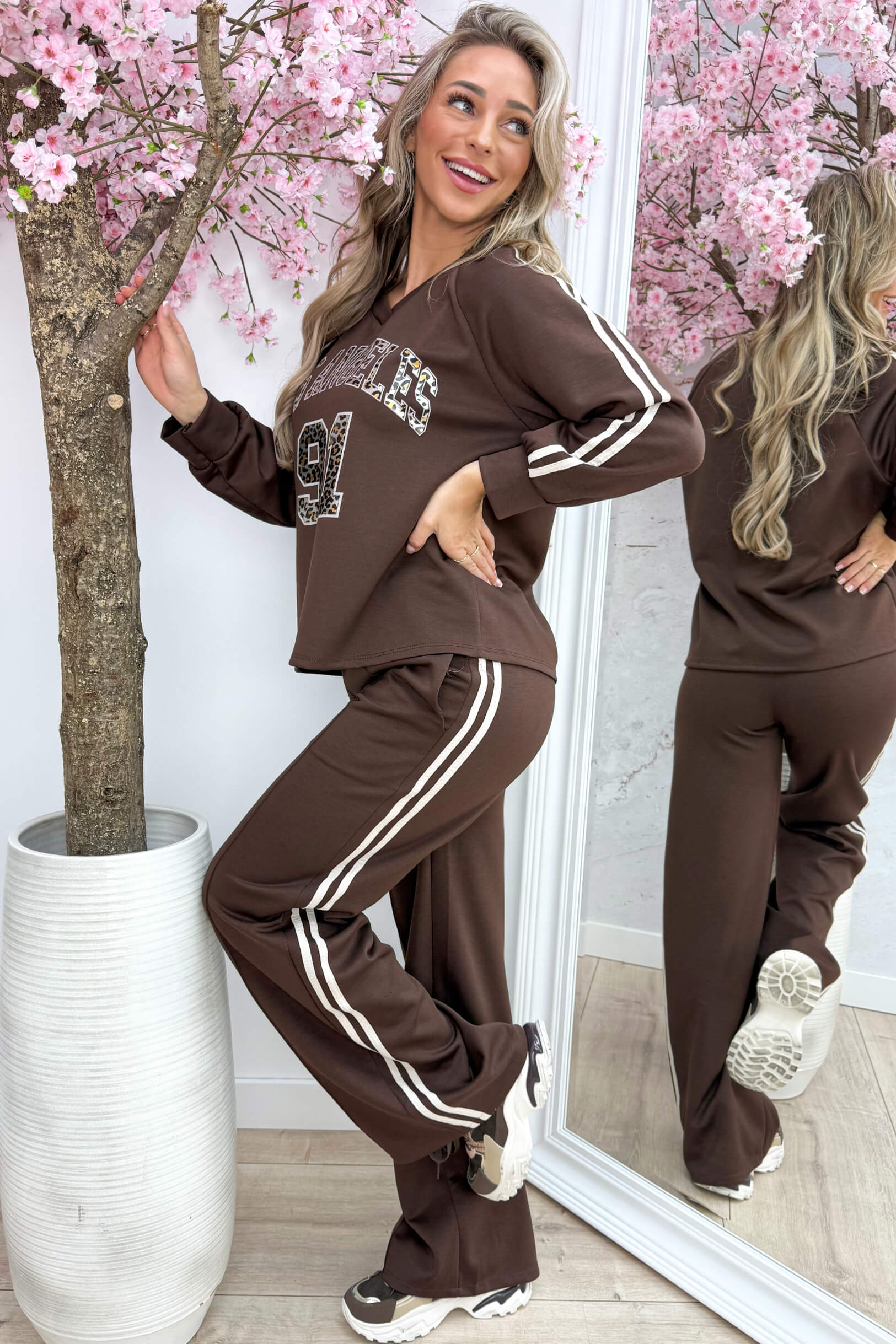 Leopard LA comfy co-ord - Bruin