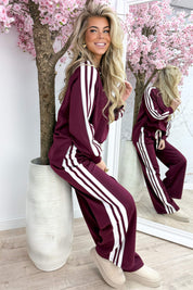Striped comfy co-ord - Bordeaux