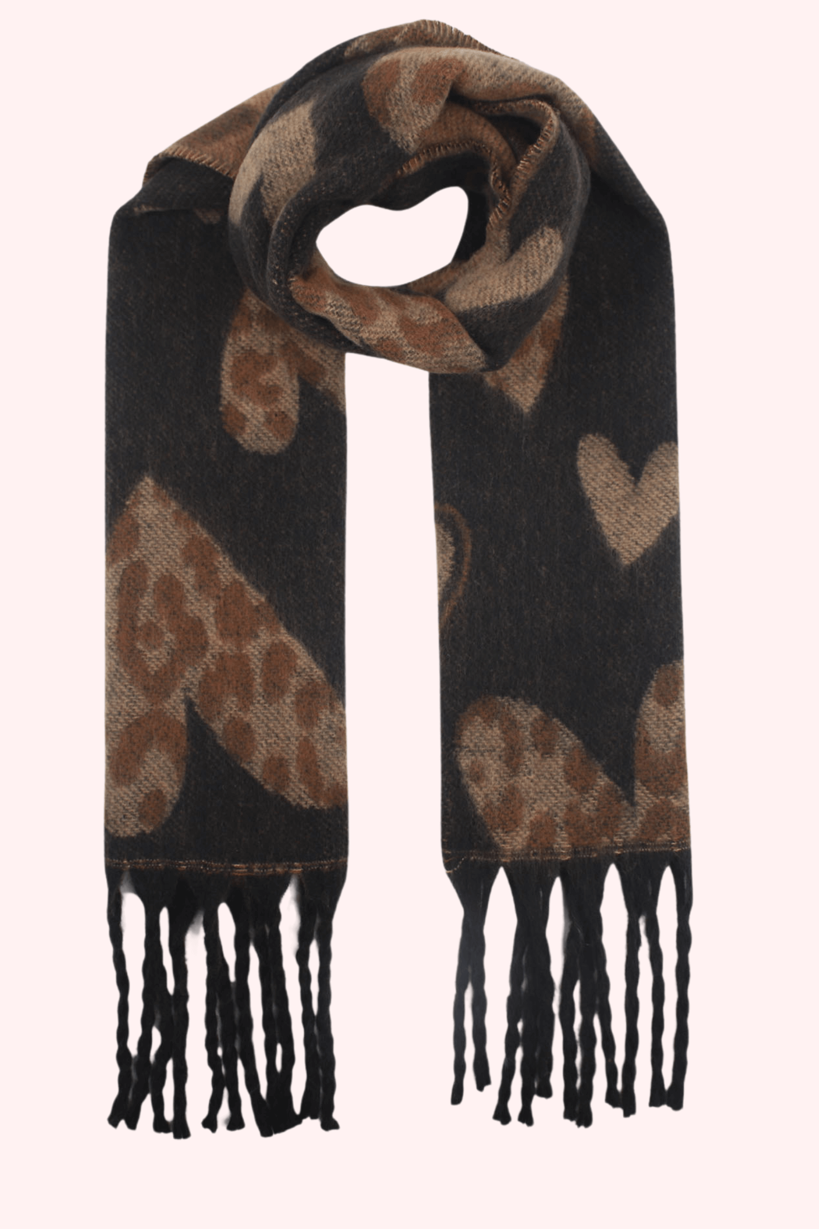 Leopard lover sjaal - Zwart