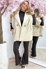 Snuggle up teddy gilet - Beige