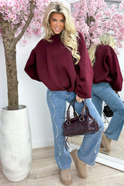 Keep it cool oversized sweater - Bordeaux