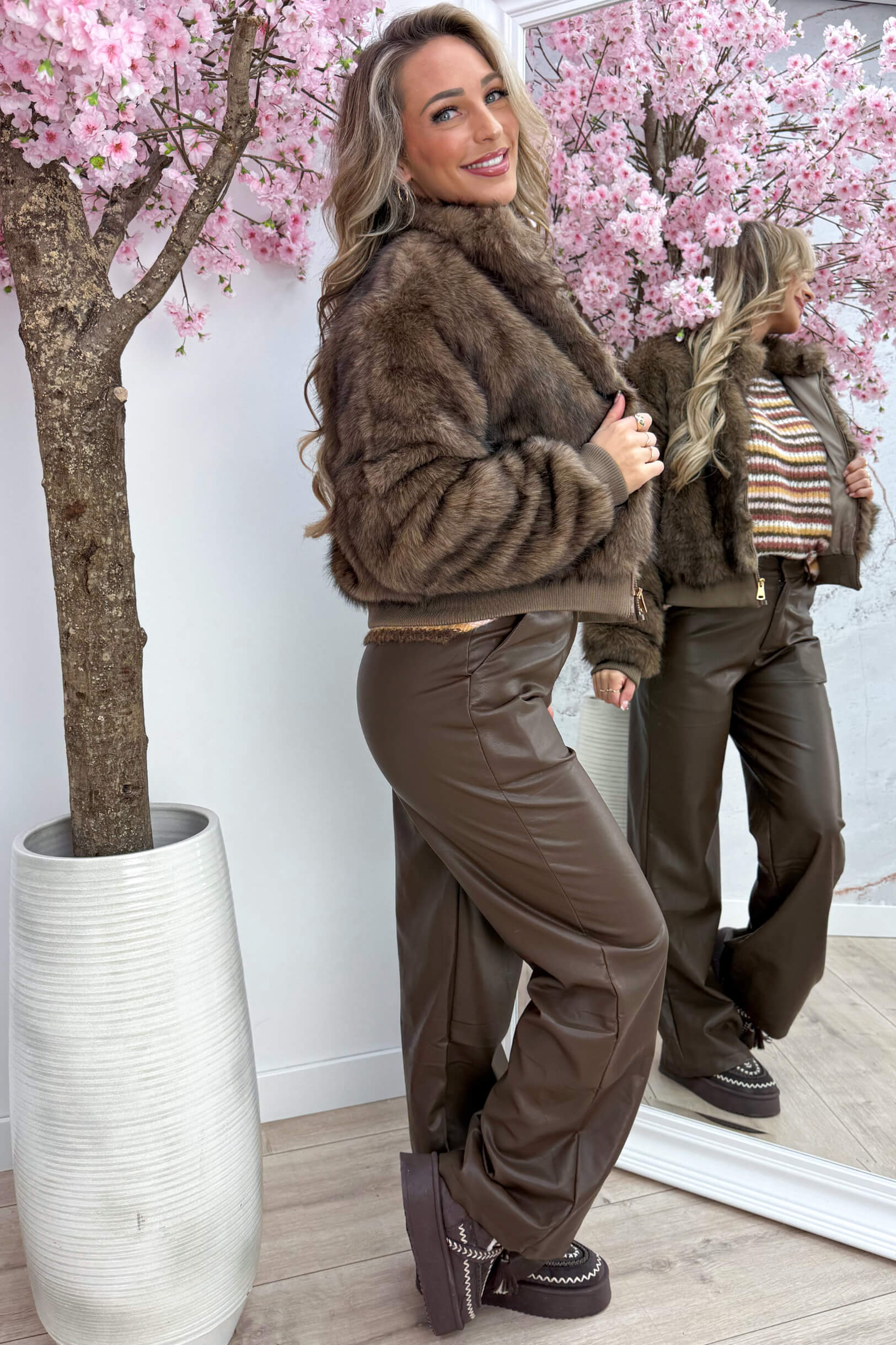 Fuzzy wuzzy jacket - Camel
