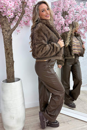 Fuzzy wuzzy jacket - Camel