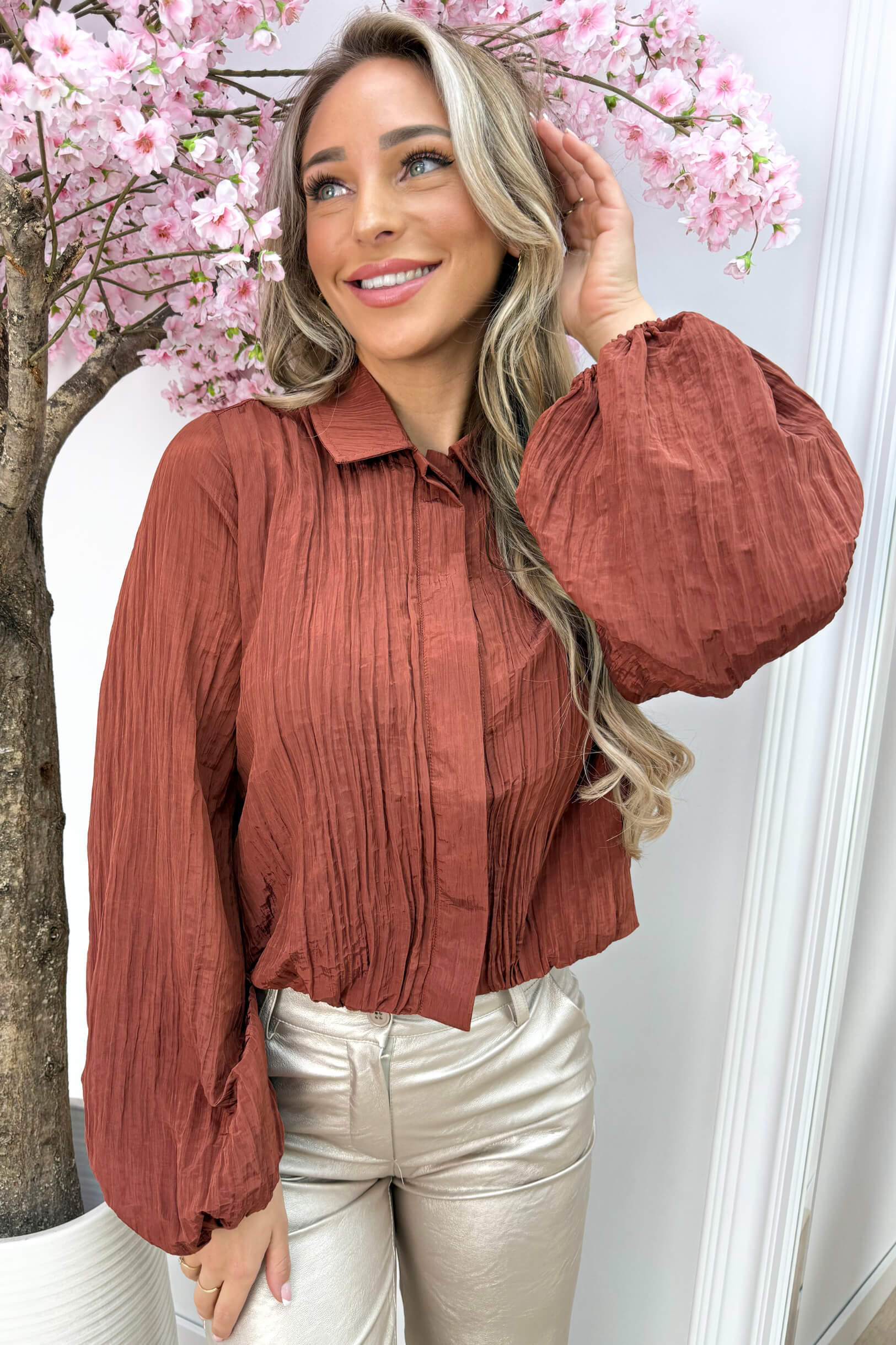 Oh my crepe blouse - Roest