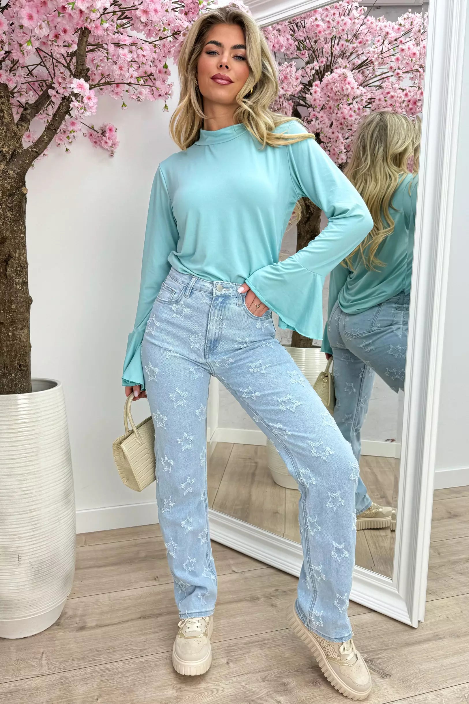 Soft flairy topje - Mint