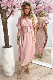 Rio Ruffle Maxi Kleid - alt Pink