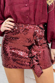 Ruffle party skirt - Bordeaux