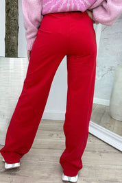 Made for you basic comfy pants - Rood