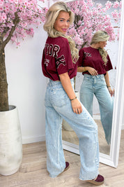 NY teddy T-shirt - Bordeaux