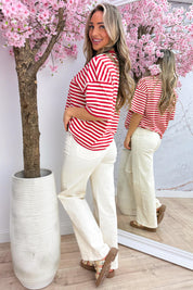 Stripes are hot T-shirt - Rood