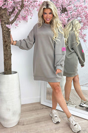 Perfect embleem dress - Taupe