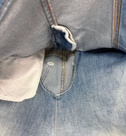 Jeans overlayed skirt straight leg - Jeans blue