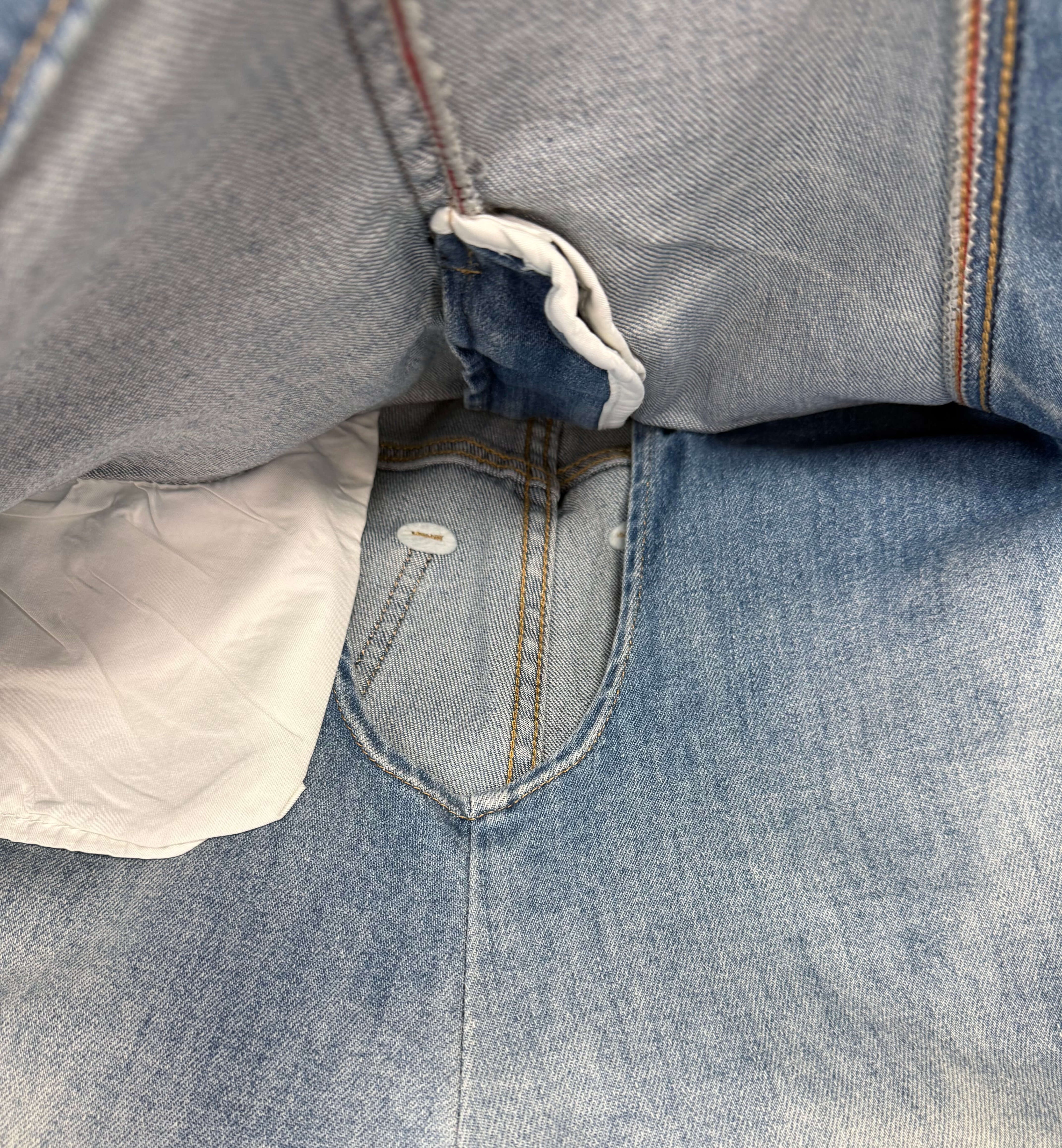 Jeans overlayed skirt straight leg - Jeans blue