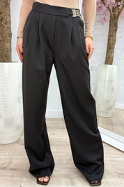 Gold detail pantalon - Bruin