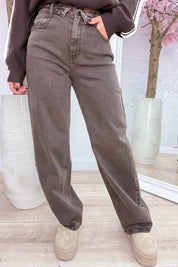 Fold me twice straight leg jeans - Bruin