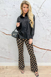 Merry & bright paillet blouse - Zwart
