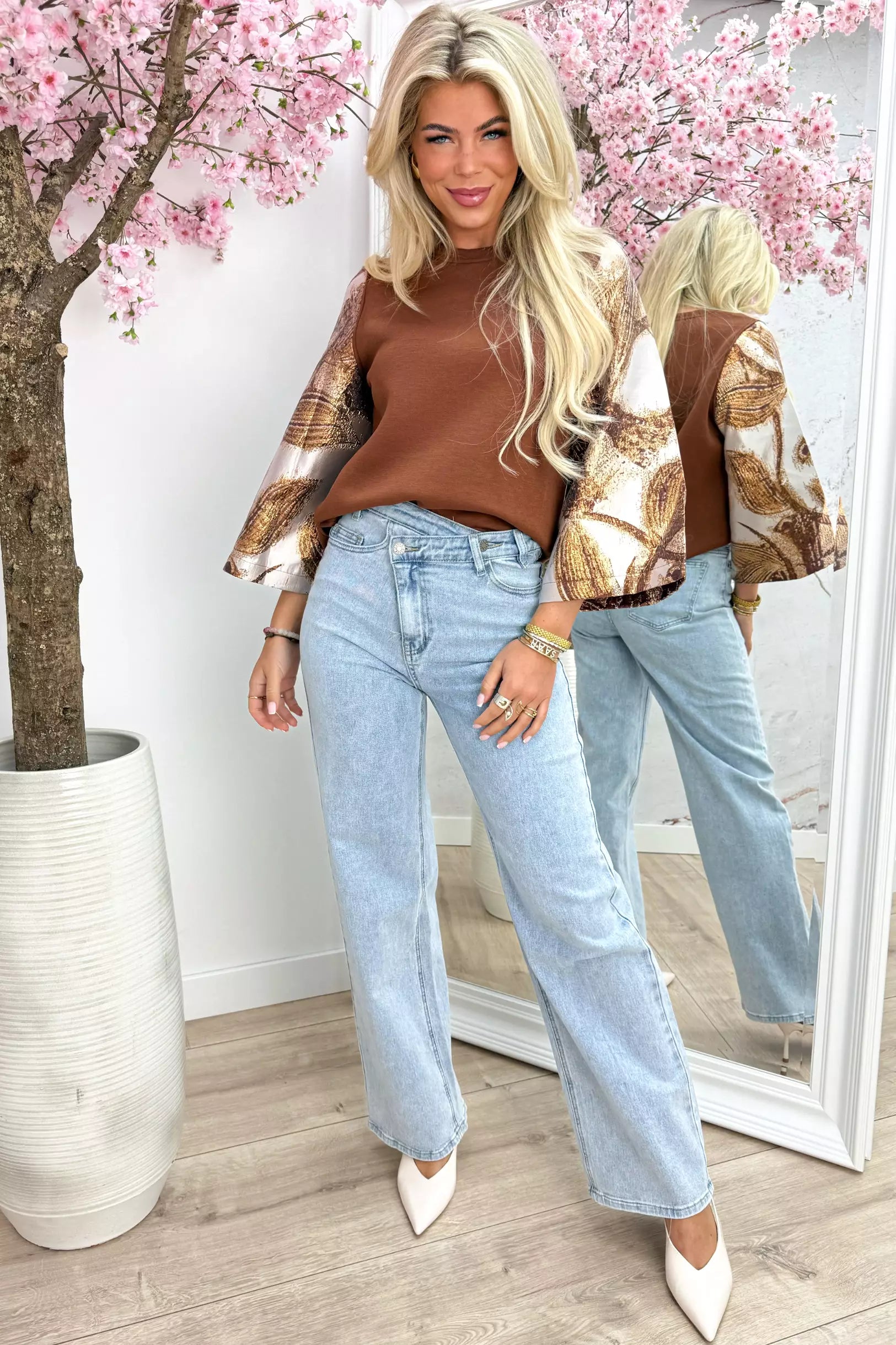 Choco Shine Glitter Sweater - Brown