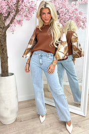 Choco Shine Glitter Sweater - Brown