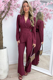 In charge jumpsuit - Bordeaux