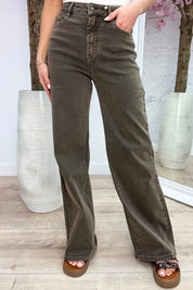 Denim on point straight leg jeans - Bruin