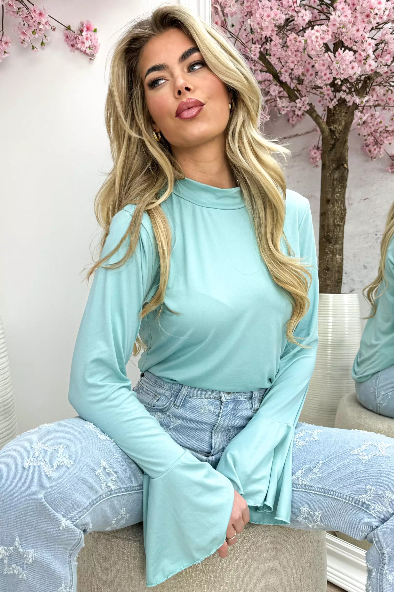 Soft flairy topje - Mint