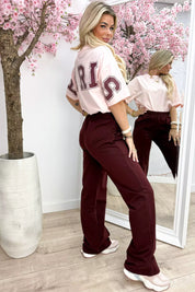 Made for you basic comfy pants - Bordeaux