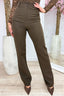 The straight leg trousers - Brown