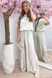 Silky basic topje - Beige