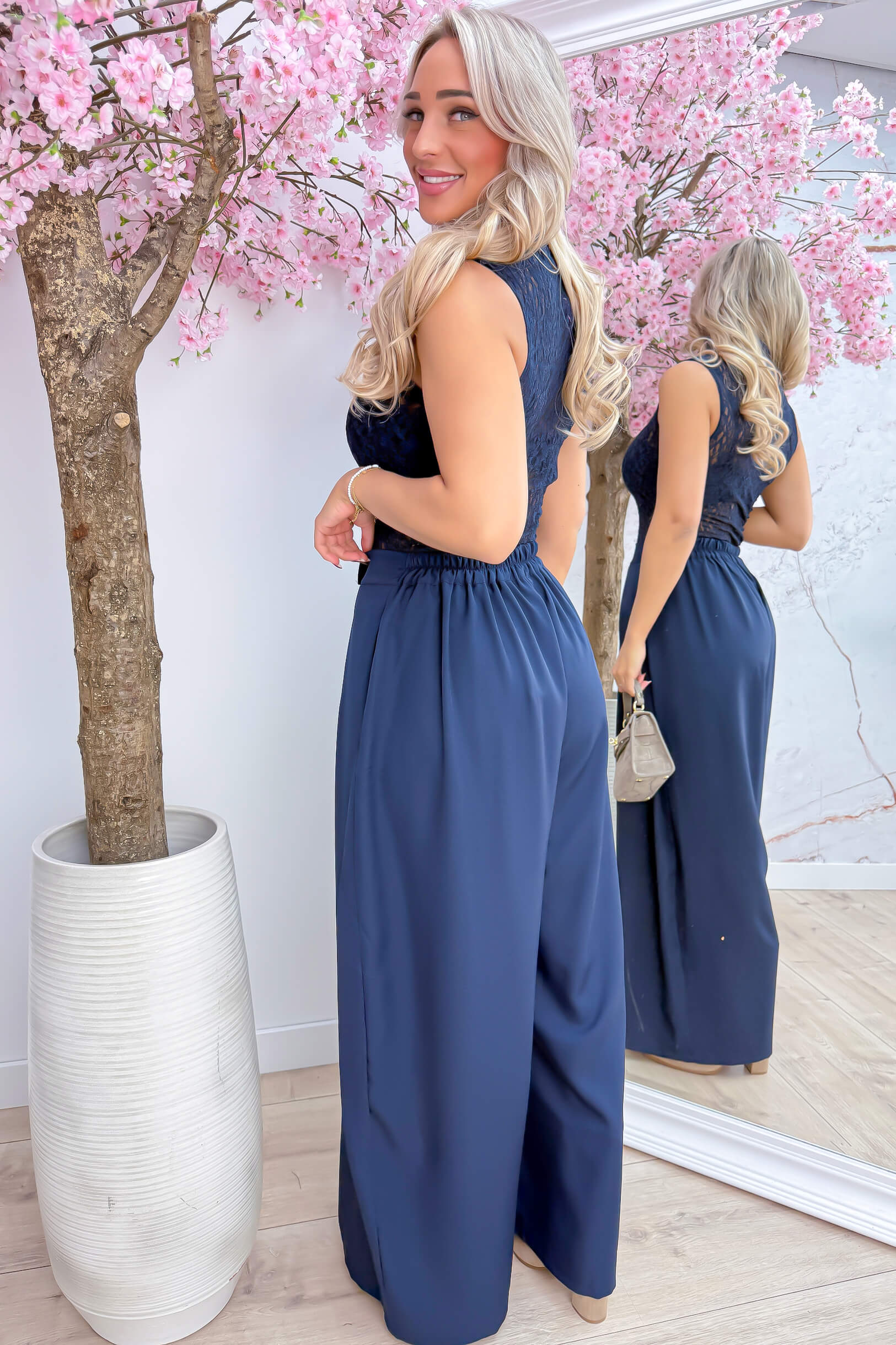 Lace me speechless topje - Navy