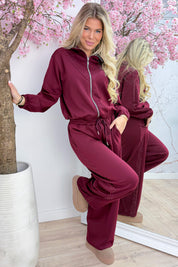Sporty but sparkly comfy co-ord - Bordeaux