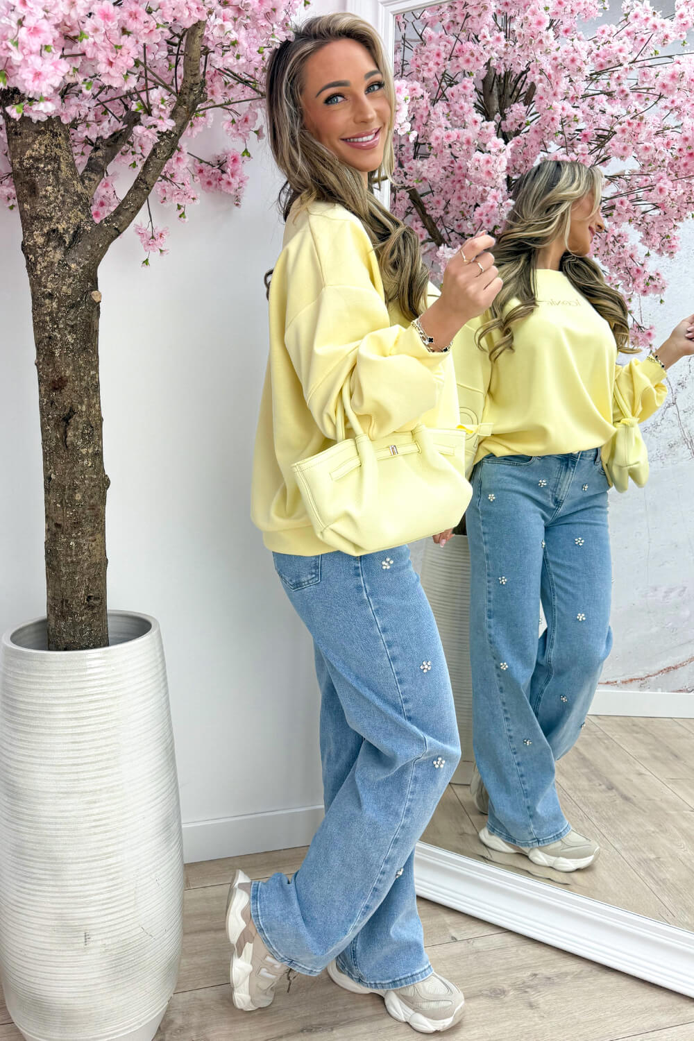 Simply iconic sweater - Geel