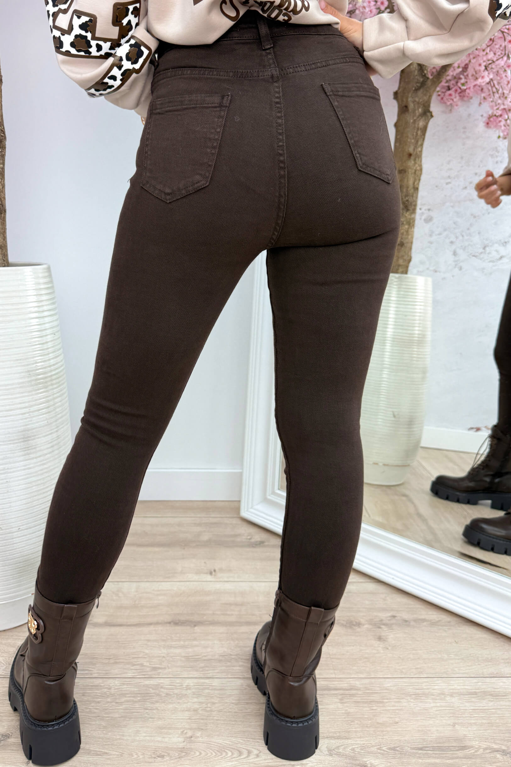 Brown skinny jeans - Bruin