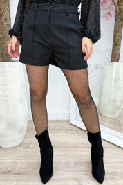 Mesh diamond panty - Zwart