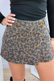 Denim gone wild skort - Bruin