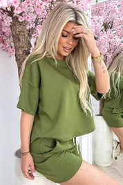 Off duty comfy co-ord - Olijf