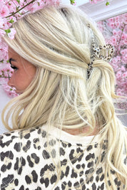 Leopard hairclip - Beige