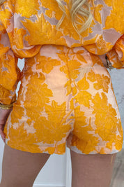 Bright bloom skort - Geel