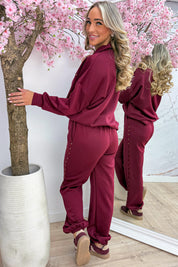Studded comfy co-ord - Bordeaux