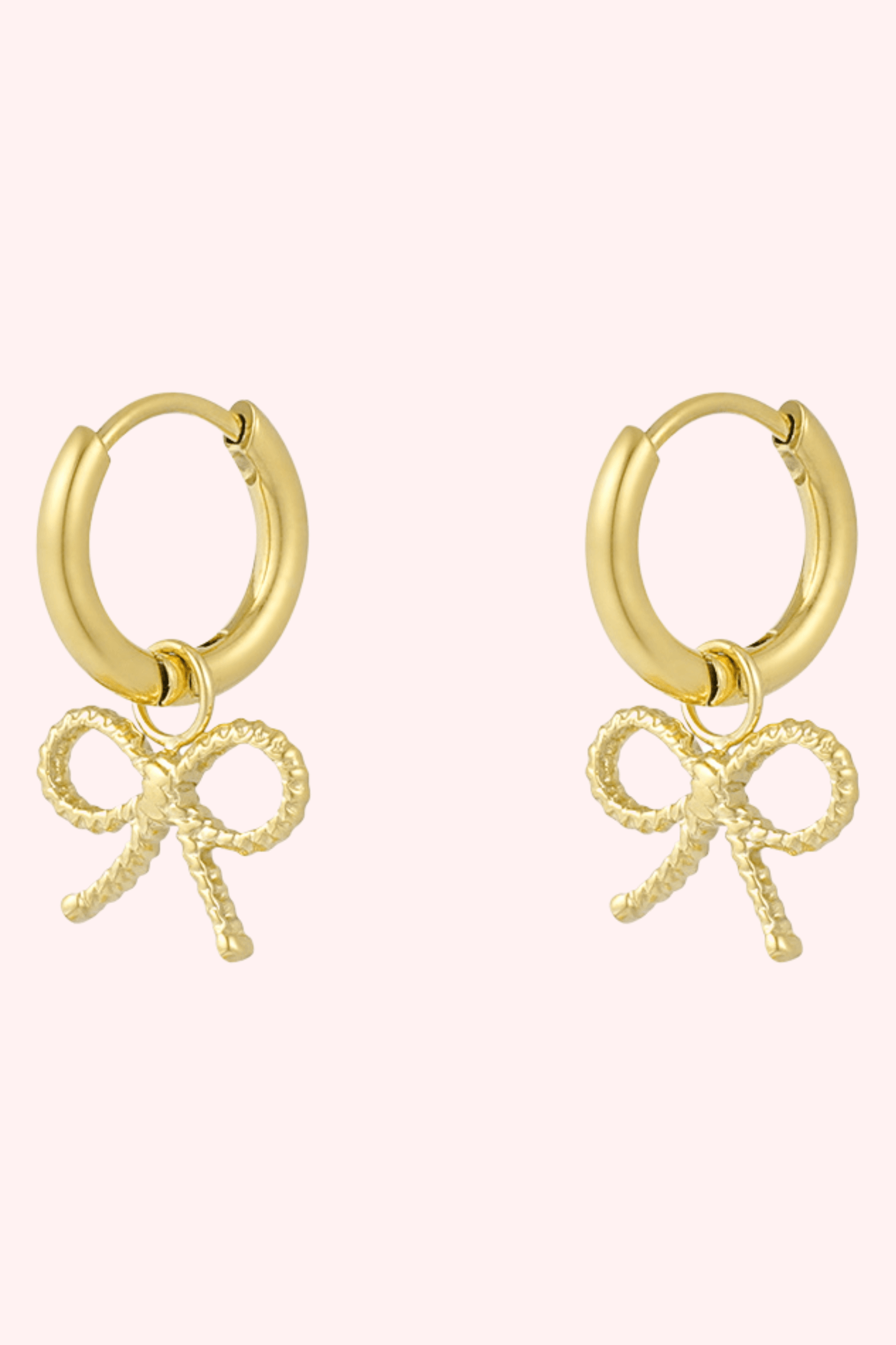 Basic bow oorbel - Goud
