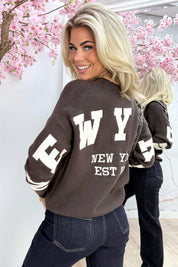 SWEATER NEW YORK - Brown