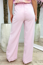 Belted pantalon (Incl. riem) - Roze