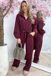 One and done jumpsuit - Bordeaux