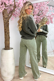 Knot your basic stripe trui - Army