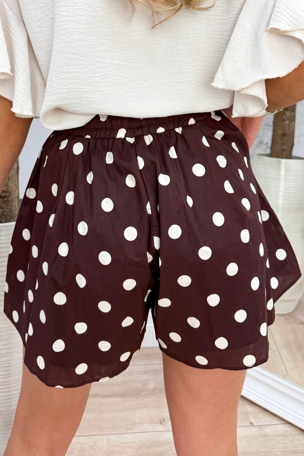Polkadot cotton short - Bruin